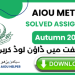 AIOU Matric Solved Assignments Autumn 2024 | Download PDF